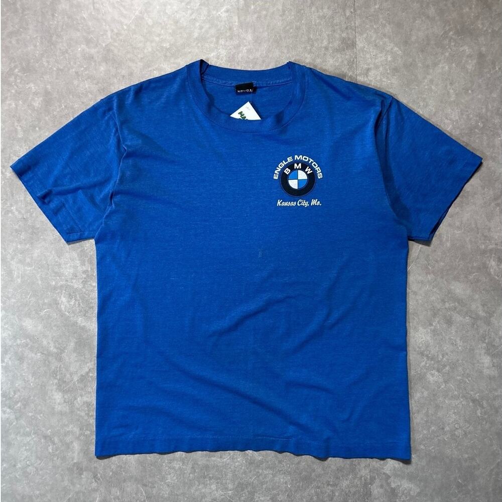 90s Vintage BMW Kansas City Blue T Shirt-XL